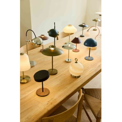 Halo Design 746125 - stlmiteľná vonkajšia nabíjateľná stolová LED lampa MINI STEPP LED/1,8W/1600 mAh IP44 čierna