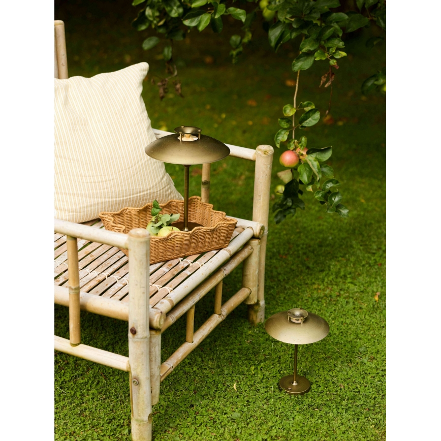 Halo Design 746149 - LED Stmievateľná vonkajšia nabíjacia stolová lampa MINI STEPP LED/1,8W/1600 mAh IP44 mosadz