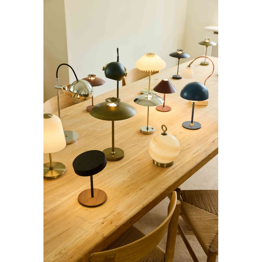 Halo Design 746163 - LED Stmievateľná vonkajšia nabíjacia stolová lampa MINI STEPP LED/1,8W/1600 mAh IP44 lesklý chróm