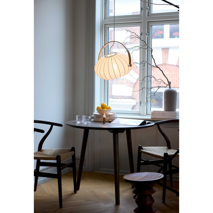 Halo Design 746347 - Závesné svietidlo s lankom DC 1xE27/40W/230V pr. 40 cm biela/dub