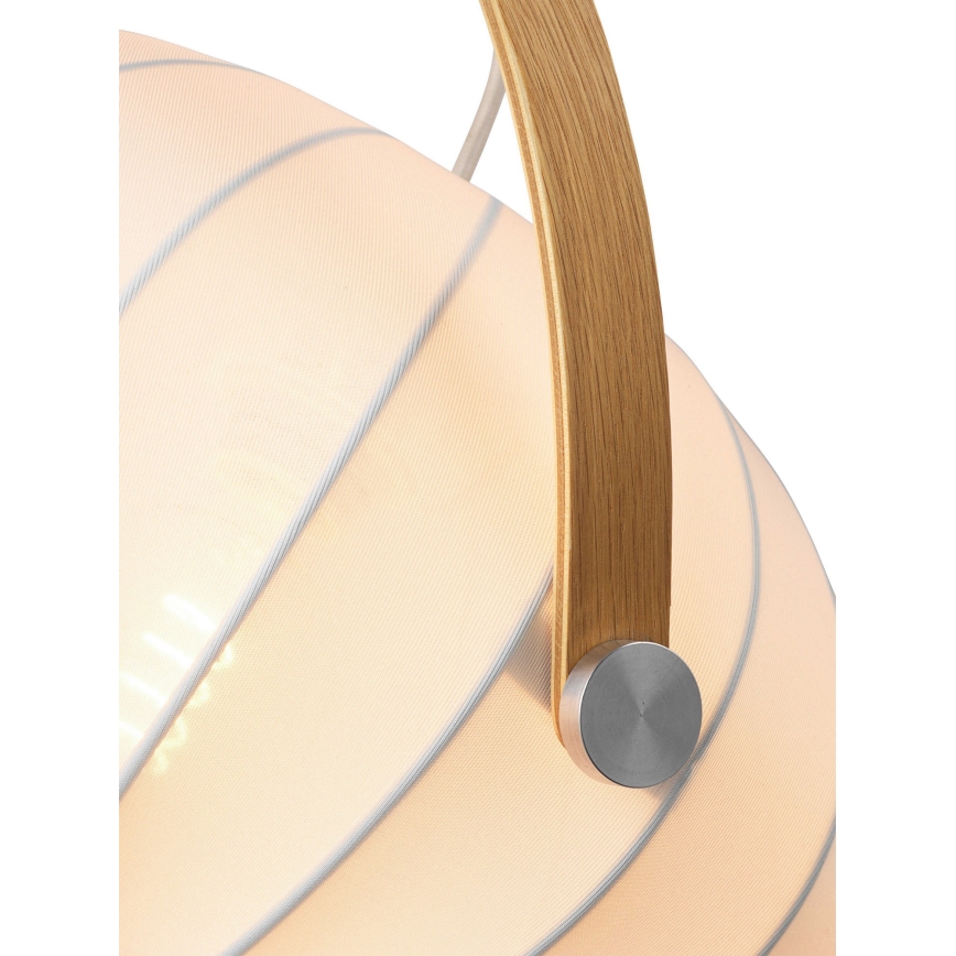 Halo Design 746347 - Závesné svietidlo s lankom DC 1xE27/40W/230V pr. 40 cm biela/dub