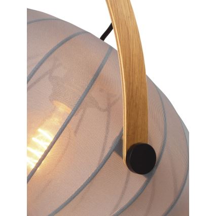 Halo Design 746354 - Závesný luster na lanku DC 1xE27/40W/230V pr. 40 cm sivý/dub