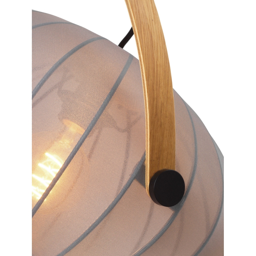 Halo Design 746354 - Závesný luster na lanku DC 1xE27/40W/230V pr. 40 cm sivý/dub