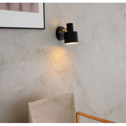 Halo Design 746880 - Nástenné bodové svietidlo VOGUE 1xE27/40W/230V čierna/mosadz