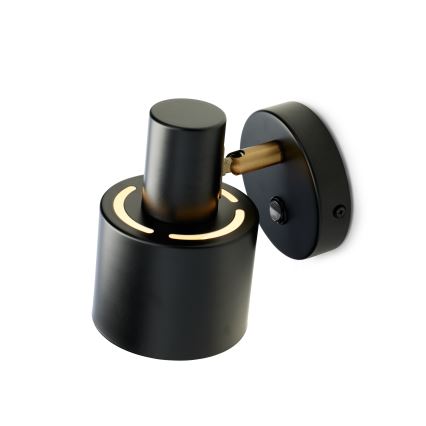 Halo Design 746880 - Nástenné bodové svietidlo VOGUE 1xE27/40W/230V čierna/mosadz