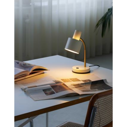 Halo Design 746910 - Stolná lampa VOGUE 1xE27/40W/230V krémová/mosadz