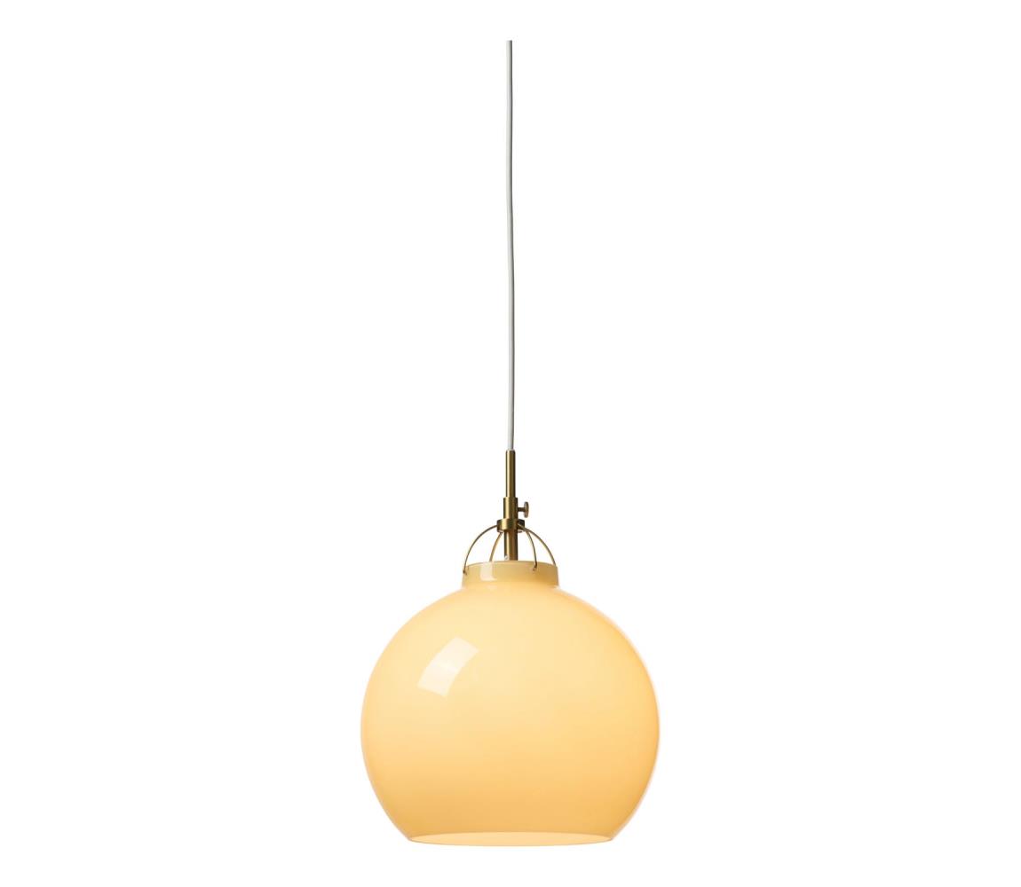 Halo Design 748006 - Závesné svietidlo na lankách TOSCANA 1xE27/40W/230V pr. 27 cm béž./mosadz 748006