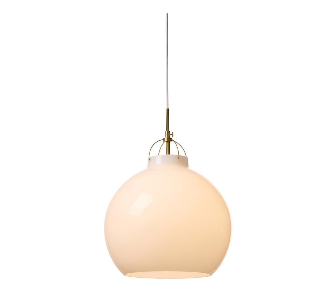Halo Design 748068 - Závesný luster na lane TOSCANA 1xE27/40W/230V, priemer 36 cm, krémová/mosadz 748068