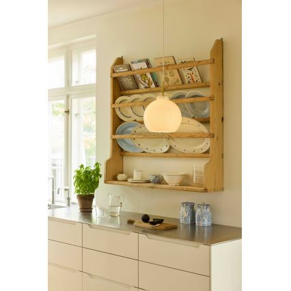 Halo Design 748068 - Závesný luster na lane TOSCANA 1xE27/40W/230V priemer 36 cm krémová/mosadz