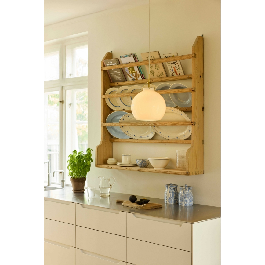 Halo Design 748068 - Závesný luster na lane TOSCANA 1xE27/40W/230V priemer 36 cm krémová/mosadz