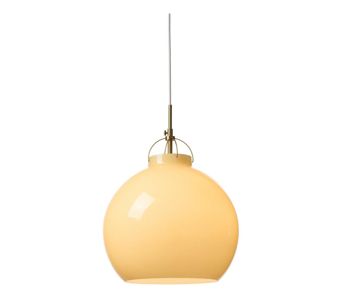 Halo Design 748075 - Luster na lanku TOSCANA 1xE27/40W/230V priemer 36 cm béžová/mosadz 748075