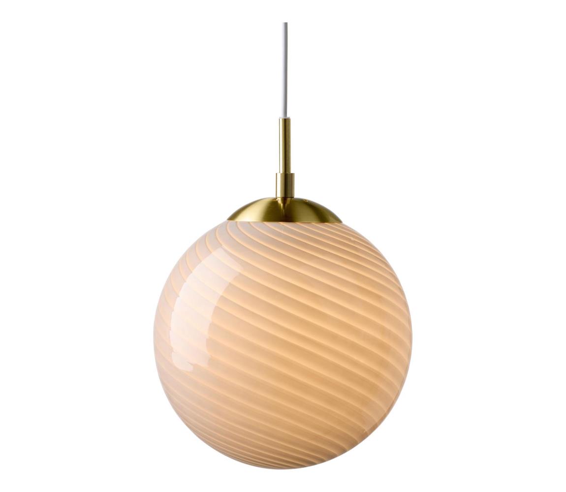 Halo Design 748464 - Luster na lanku CANDY 1xE27/25W/230V pr. 25 cm sivá/mosadz 748464
