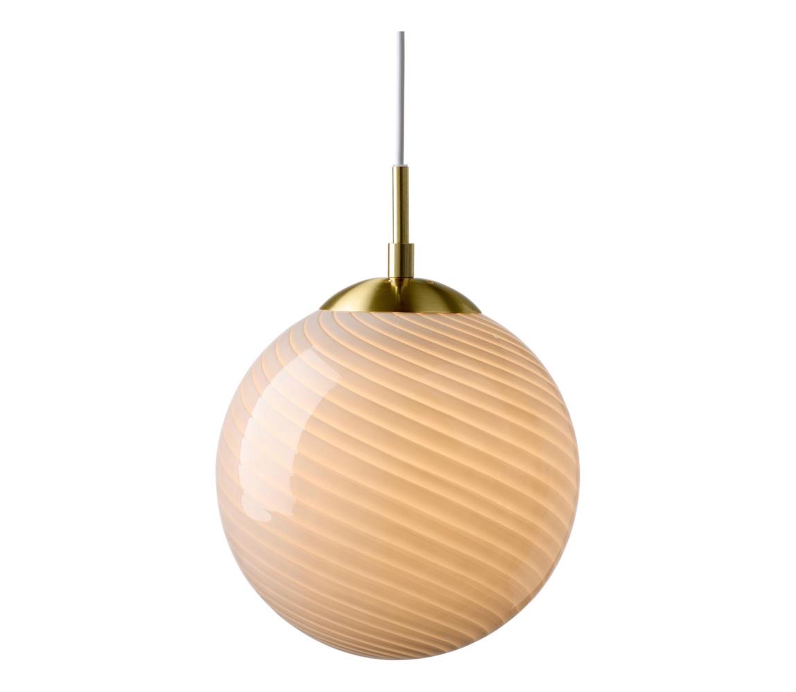 Halo Design 748570 - Luster na lanku CANDY 1xE27/25W/230V pr. 30 cm sivá/mosadz 748570