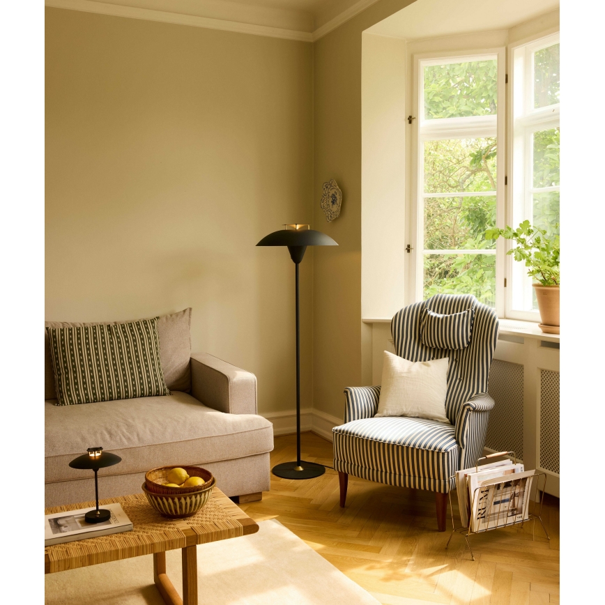 Halo Design 748976 - Stojacia lampa STEPP 1xE27/28W/230V čierna/mosadz