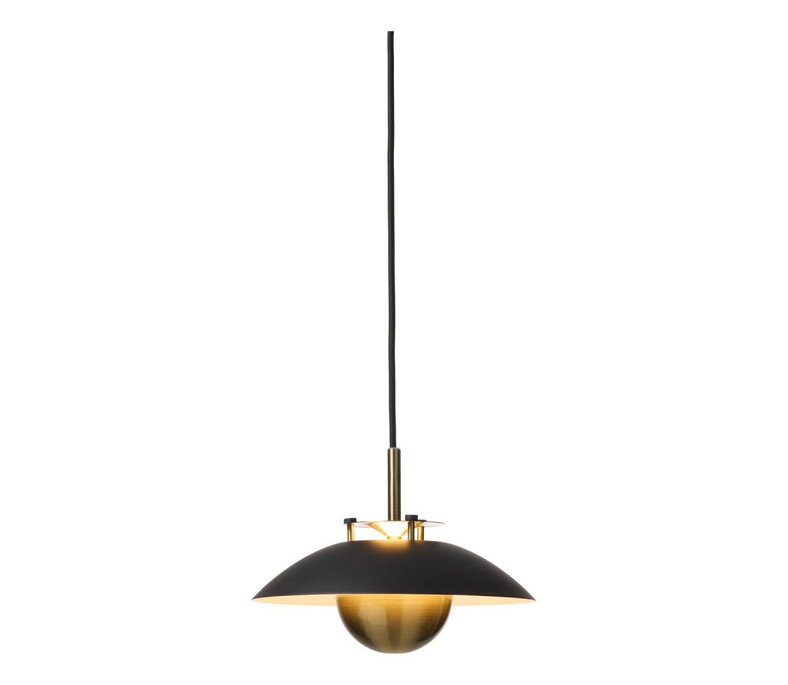 Halo Design 749034-LED stmievateľný luster na lanku STEPP LED/12W/230V priemer 24 cm čierna/mosadz 749034