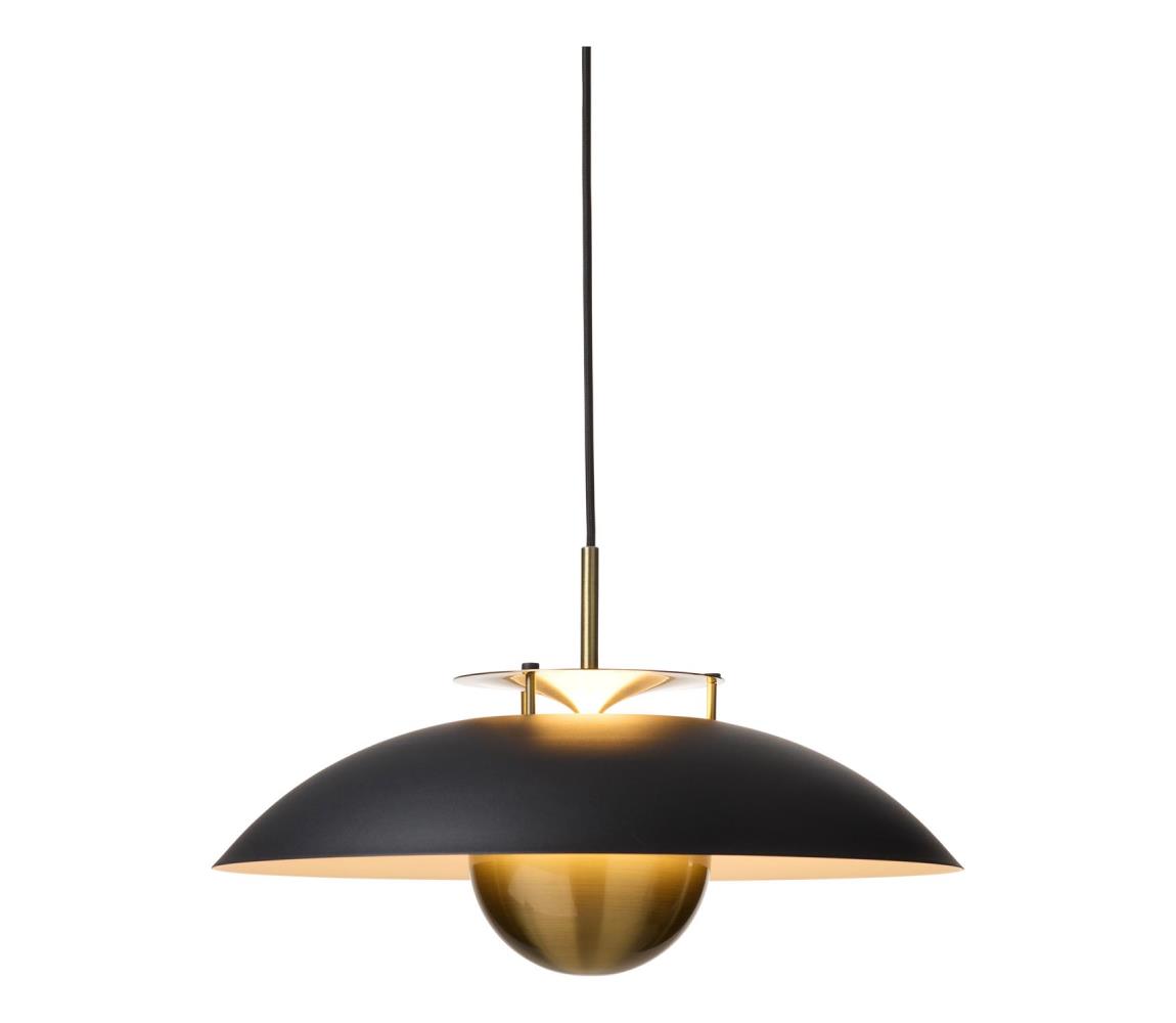 Halo Design 749102-LED Stmievateľný luster na lanku STEPP LED/24W/230V priemer 46 cm čierna/mosadz 749102