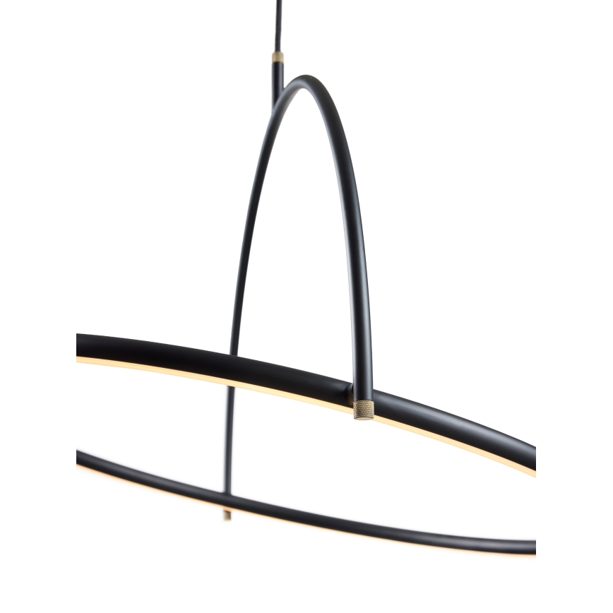 Halo Design 749539 - LED stmievateľný luster s lankovým zavesením TILT LED/40W/230V priemer 40 cm čierny