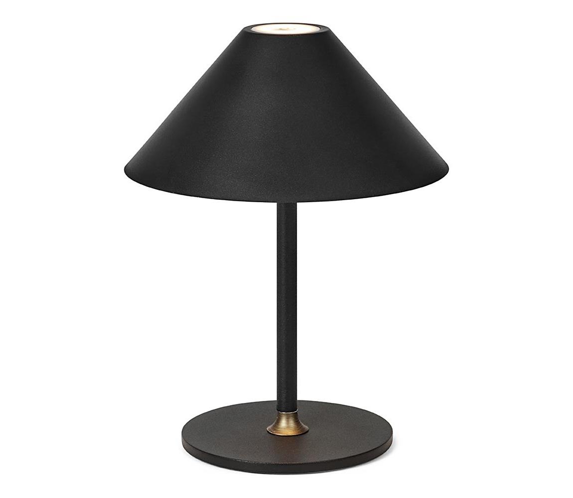 Halo Design 800803 - stmievateľná nabíjateľná LED stolná lampa HYGGE LED/3W/4000 mAh IP54 čierna 800803