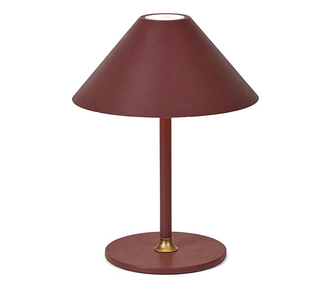 Halo Design 800834- Nabíjateľná stmievateľná LED stolná lampa HYGGE LED/3W/4000 mAh IP54 vínová 800834
