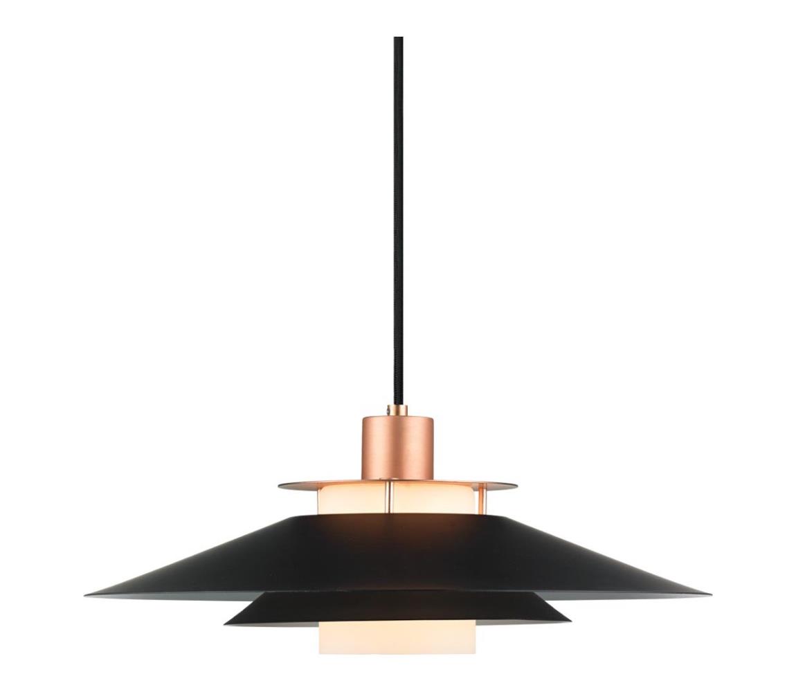 Halo Design 990785 - Luster na lanku RIVOLI 1xE27/40W/230V pr. 40 cm čierna/medená 990785