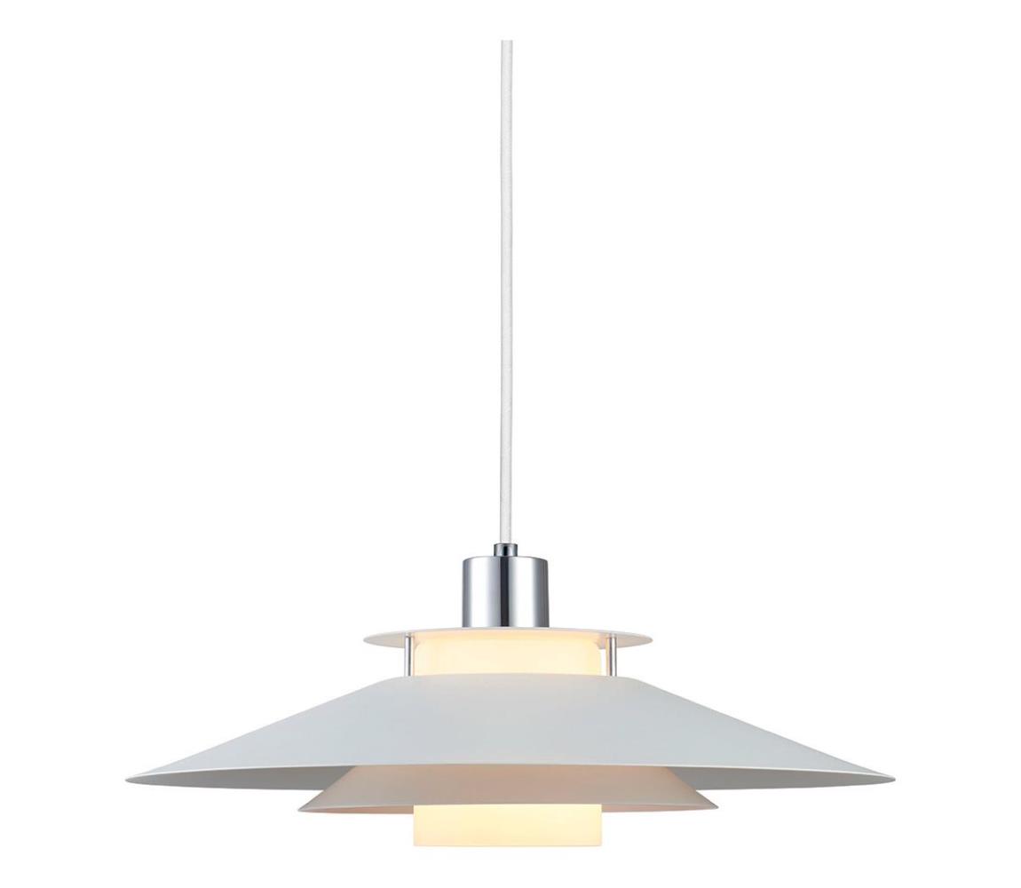 Halo Design 990792 - Závesný luster na lankách RIVOLI 1xE27/40W/230V pr. 40 cm biela/lesklý chróm 990792