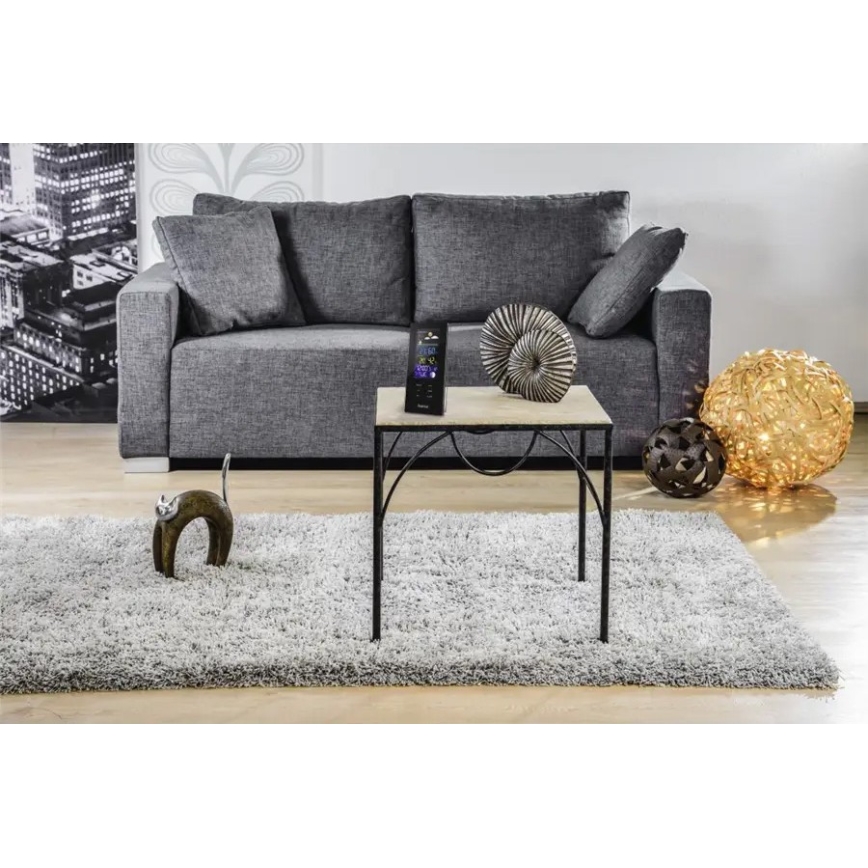 Hama - Meteostanica s farebným LCD displejom a budíkom 3xAAA čierna