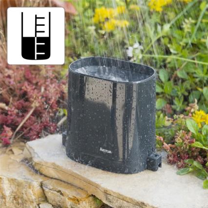 Hama - Meteostanica so zrážkomerom a LCD displejom 2xAAA antracit