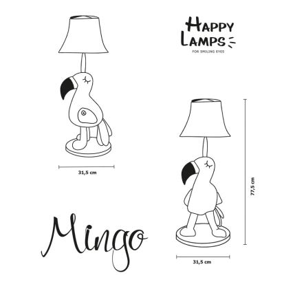 Happy Lamps - LED Detská stojacia lampa MINGO LED/5,4W/230V plameniak