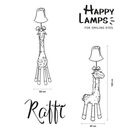 Happy Lamps - LED Detská stojacia lampa RAFFI LED/5,4W/230V žirafa