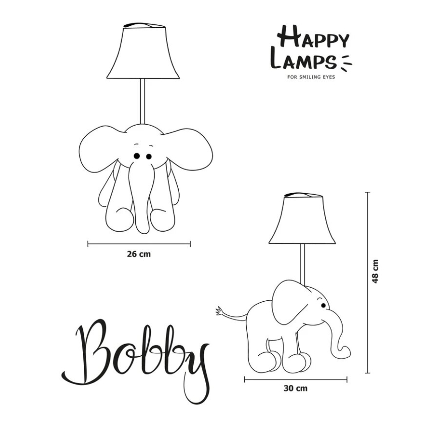 Happy Lamps - LED Detská stolná lampa BOBBY LED/5,4W/230V slonovina