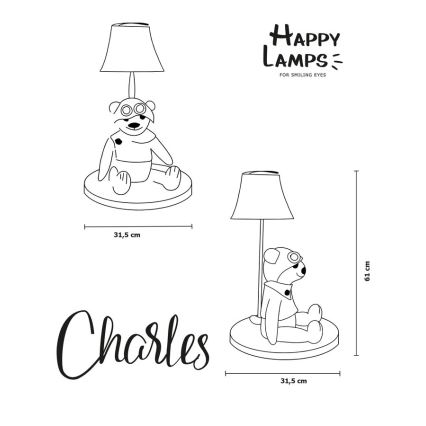 Happy Lamps - LED Detská stolná lampa CHARLES LED/5,4W/230V medveď