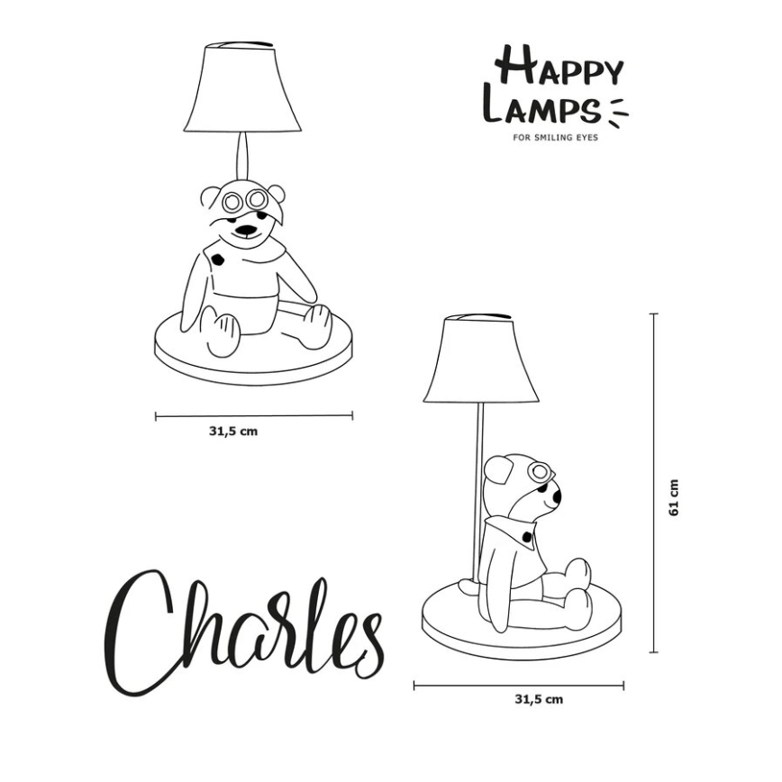 Happy Lamps - LED Detská stolná lampa CHARLES LED/5,4W/230V medveď