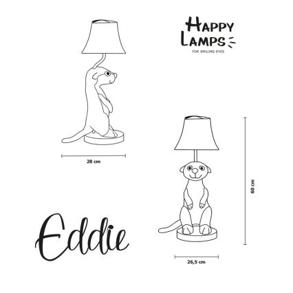 Happy Lamps - LED Detská stolná lampa EDDIE LED/5,4W/230V surikata