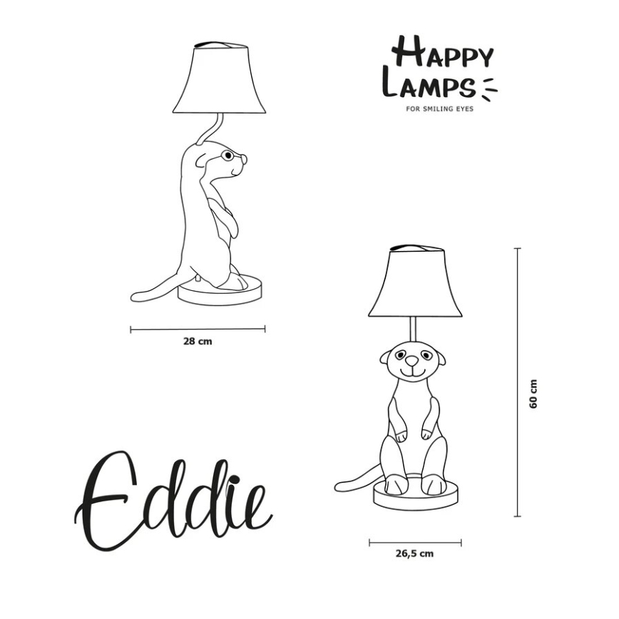 Happy Lamps - LED Detská stolná lampa EDDIE LED/5,4W/230V surikata