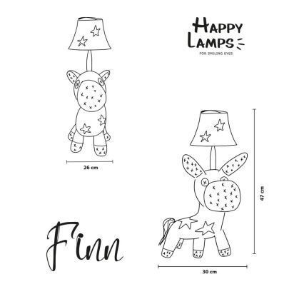 Happy Lamps - LED Detská stolná lampa FIN LED/5,4W/230V kôň