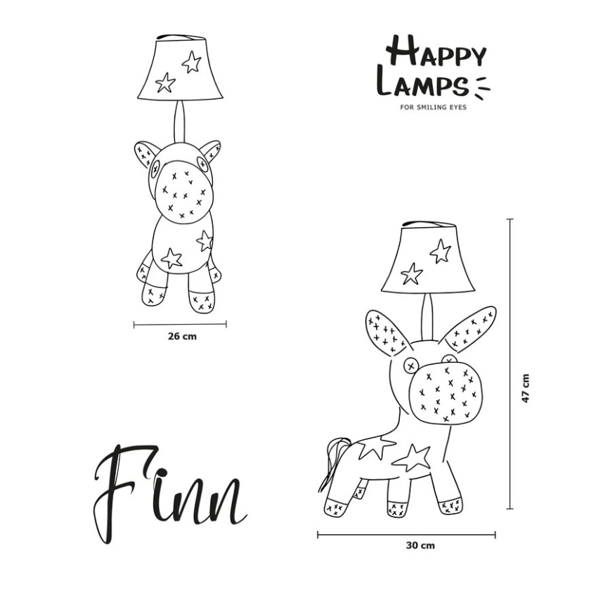 Happy Lamps - LED Detská stolná lampa FIN LED/5,4W/230V kôň