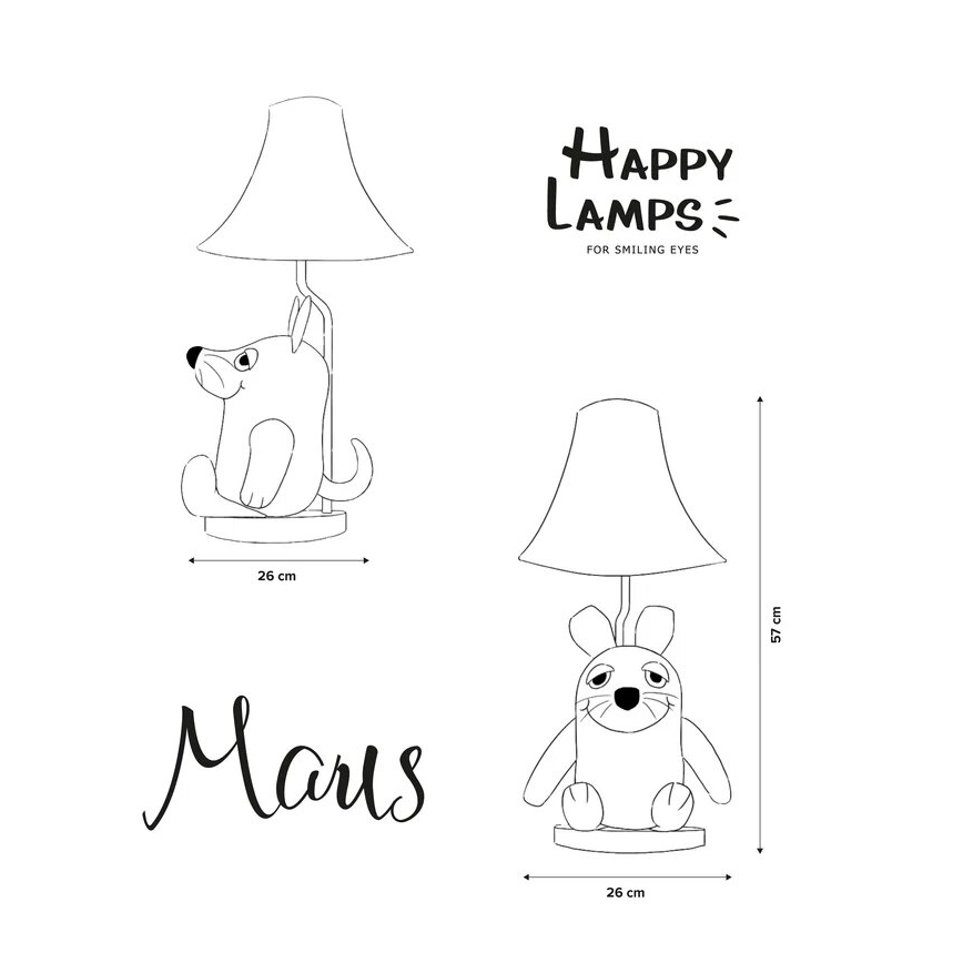 Happy Lamps - LED Detská stolná lampa MAUS LED/5,4W/230V myš