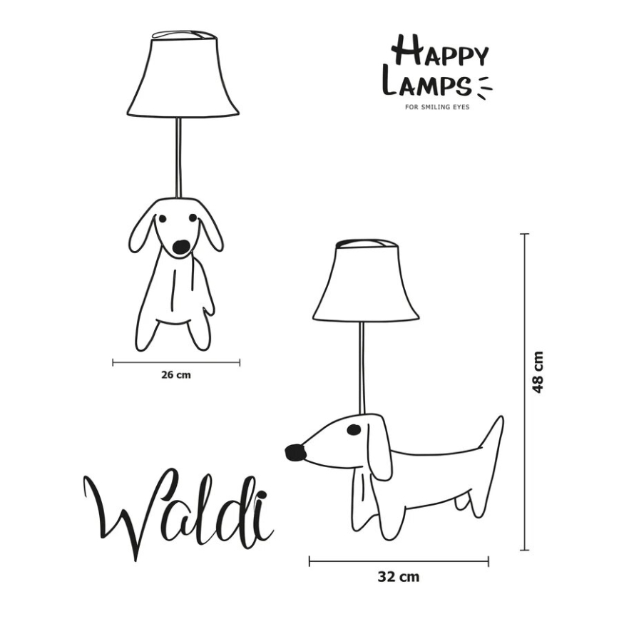 Happy Lamps - LED Detská stolná lampa WALDI LED/5,4W/230V jazvečík