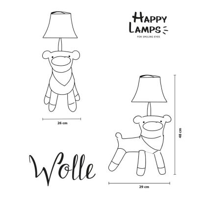 Happy Lamps - LED Detská stolná lampa WOLLE LED/5,4W/230V ovca