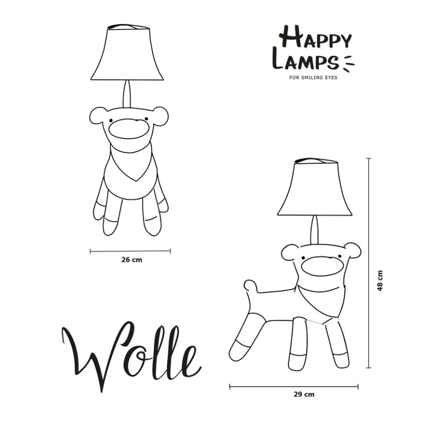 Happy Lamps - LED Detská stolná lampa WOLLE LED/5,4W/230V ovca