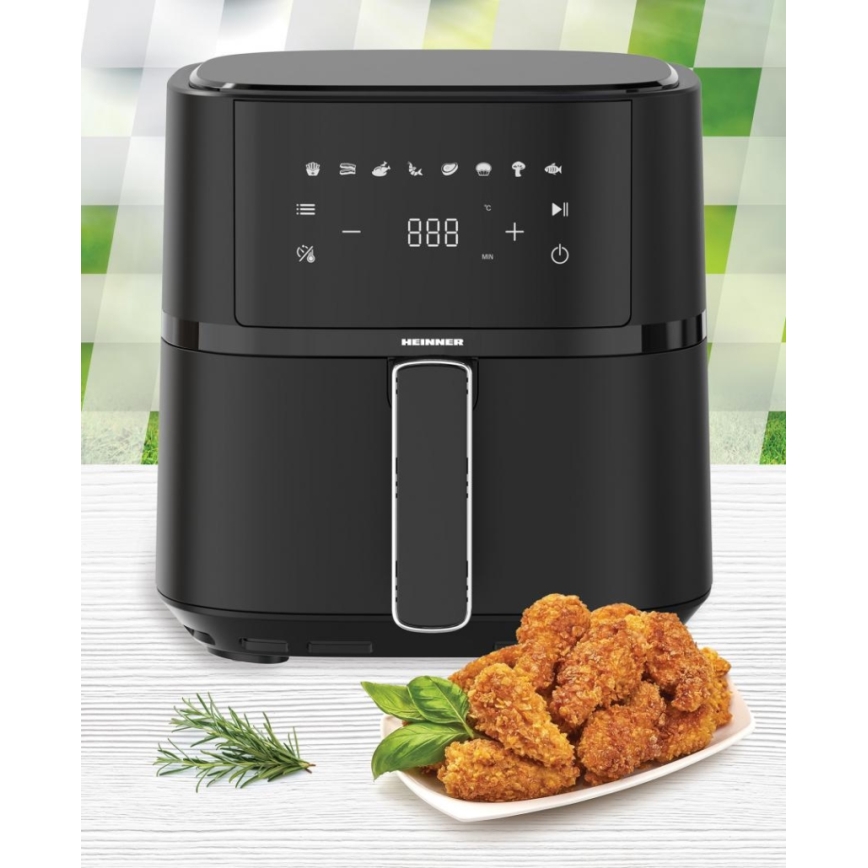 Heinner HAF-B4BK1500 - Teplovzdušná fritéza 4 l, 1500 W, 230 V, čierna