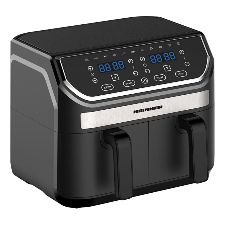 Heinner HAF-KDB1700BK - Duálna teplovzdušná fritéza 8,5 l 1700W/230V čierna