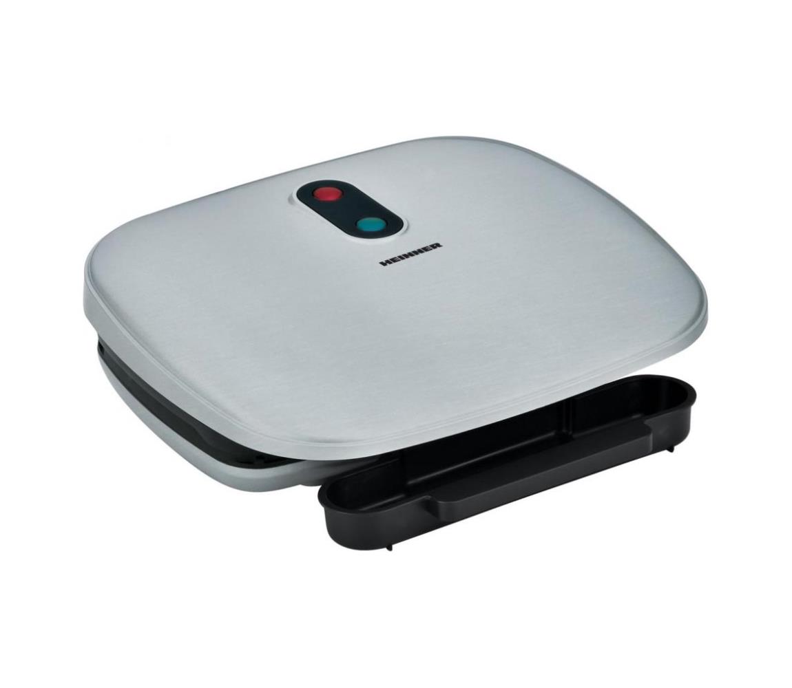 Heinner HEG-F1000SL - Kontaktný gril 1000W/230V matný chróm/čierna HEG-F1000SL