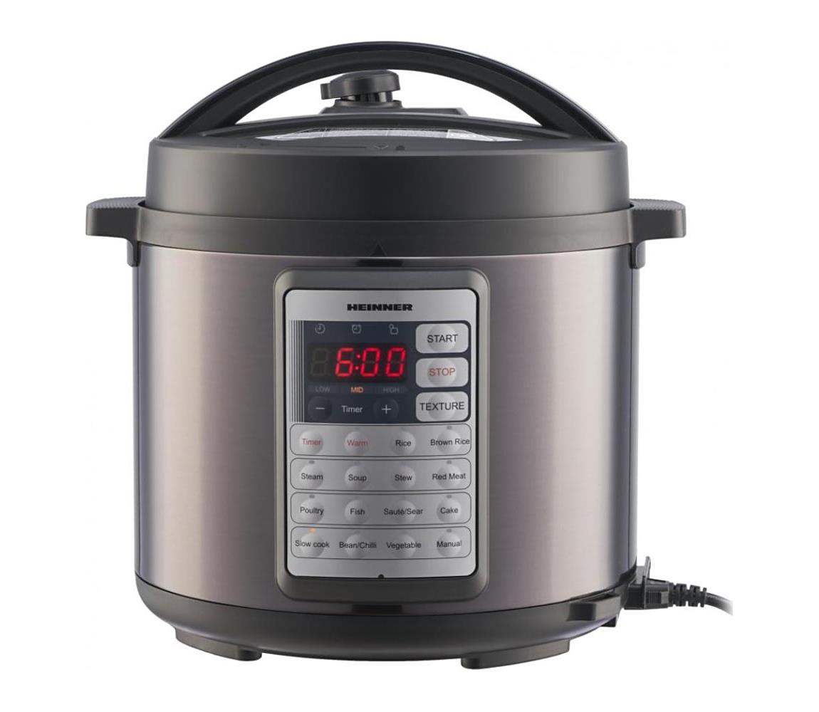 Heinner HPCK-38BK - Multifunkčný elektrický tlakový hrniec 5,7 l 1000W/230V čierny HPCK-38BK