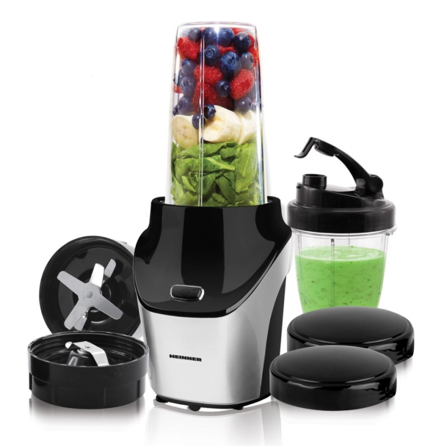 Heinner HSB-T1000SS - nutri mixér na smoothie 1000W/230V matný chróm/čierna