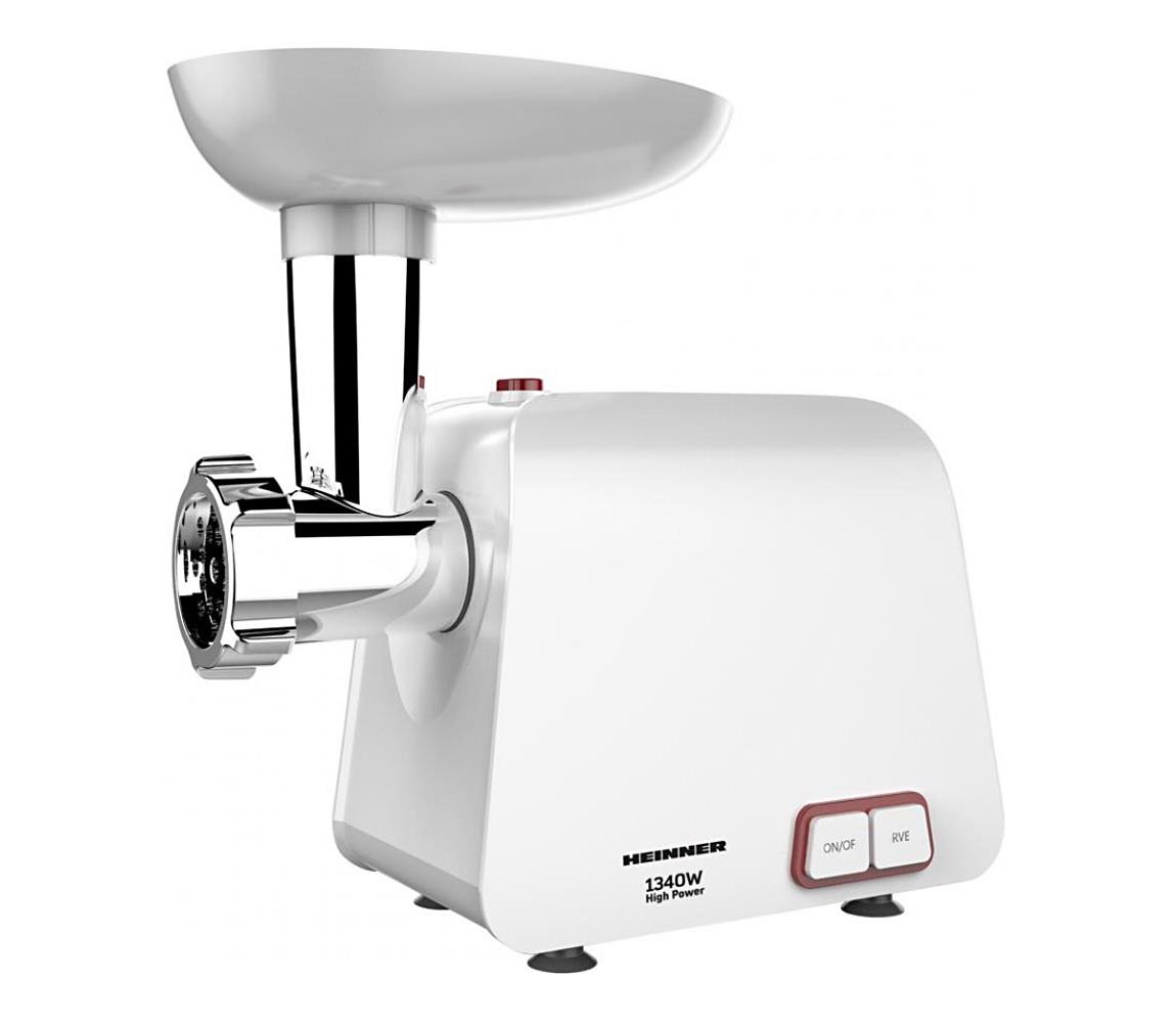 Heinner MG-1340WH - Mlynček na mäso 1340W/230V biela MG-1340WH