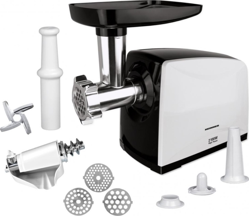 Heinner MG-2100BKWH - Mlynček na mäso 2100W/230V čierna/biela