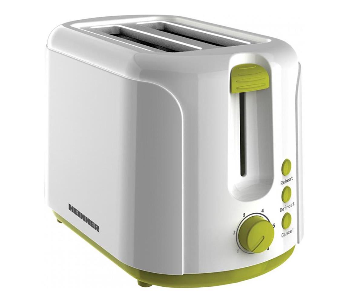 Heinner TP-750GR - Hriankovač s dvoma otvormi 750W/230V biela/zelená TP-750GR