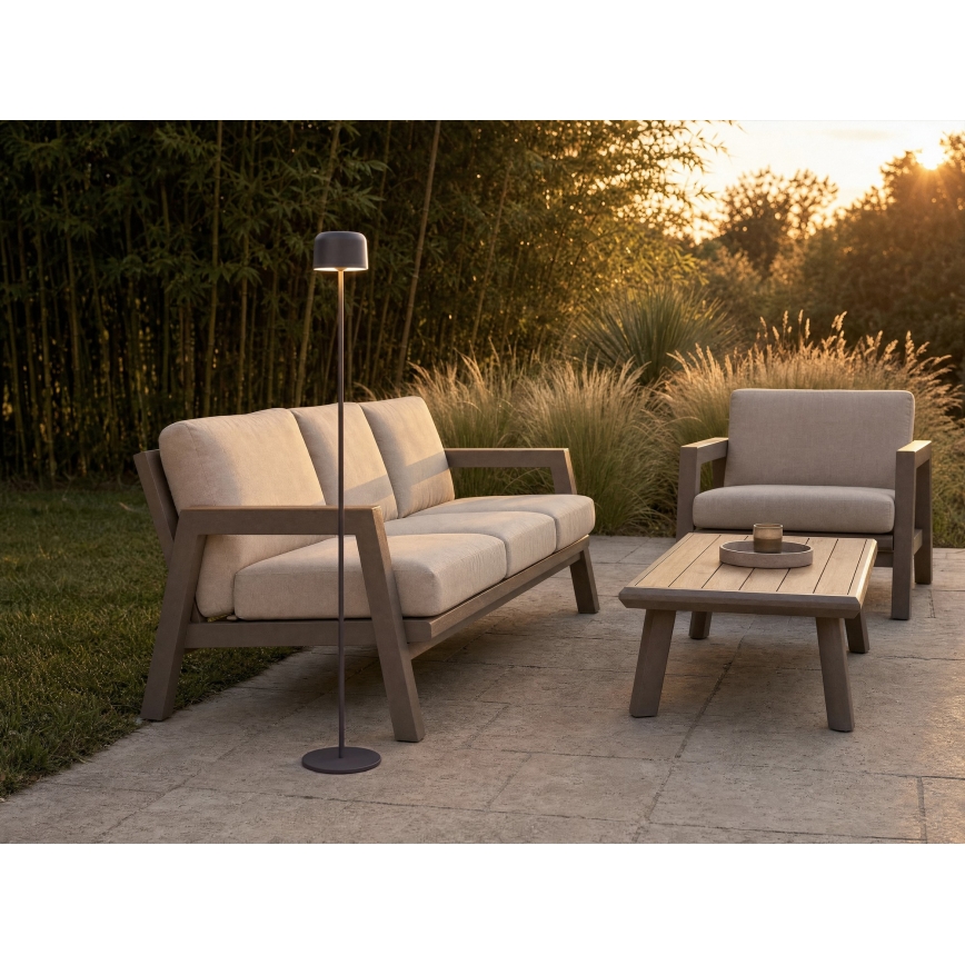 Hesperide - LED solárna lampa BOLTY LED/3,7V 2600 mAh IP65 antracit