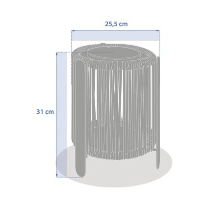 Hesperide - LED solárna lampa LINY LED/3,7V 2600 mAh IP54 antracit
